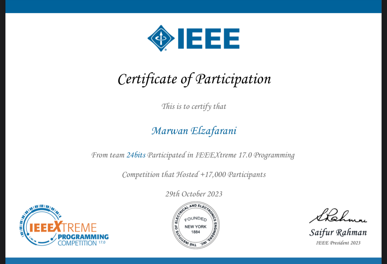 IEEEXtreme Coding Challenge